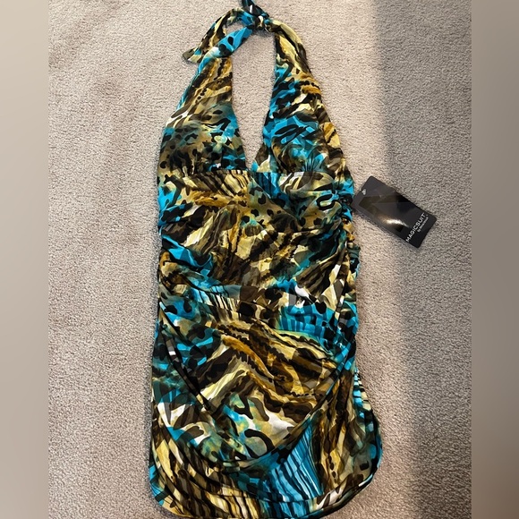 NWT MiracleSuit ||one-piece vibrant bold animal print Vixen magic suitSize 12. - Picture 1 of 11